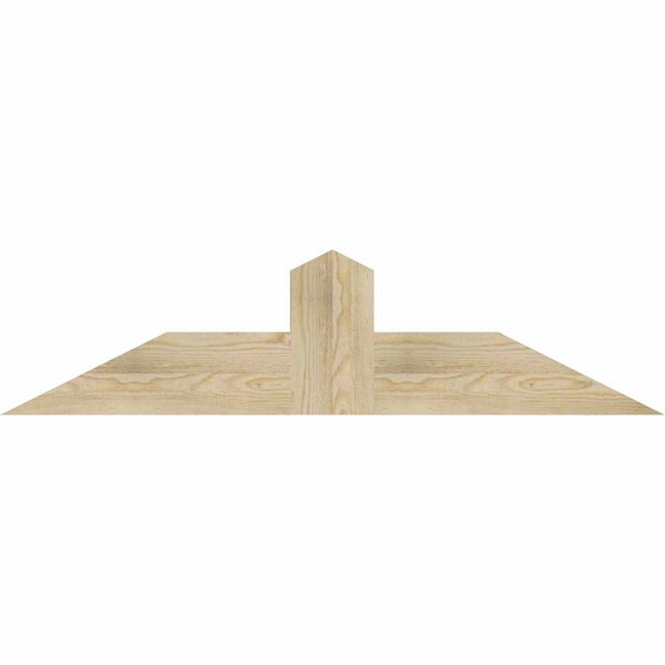 Ekena Millwork Portland Rough Sawn Timber Gable Bracket, Douglas Fir, 48"W x 12"H x 2"D x 6"F, 6/12 Pitch GBW048X12X0206POR00RDF - main